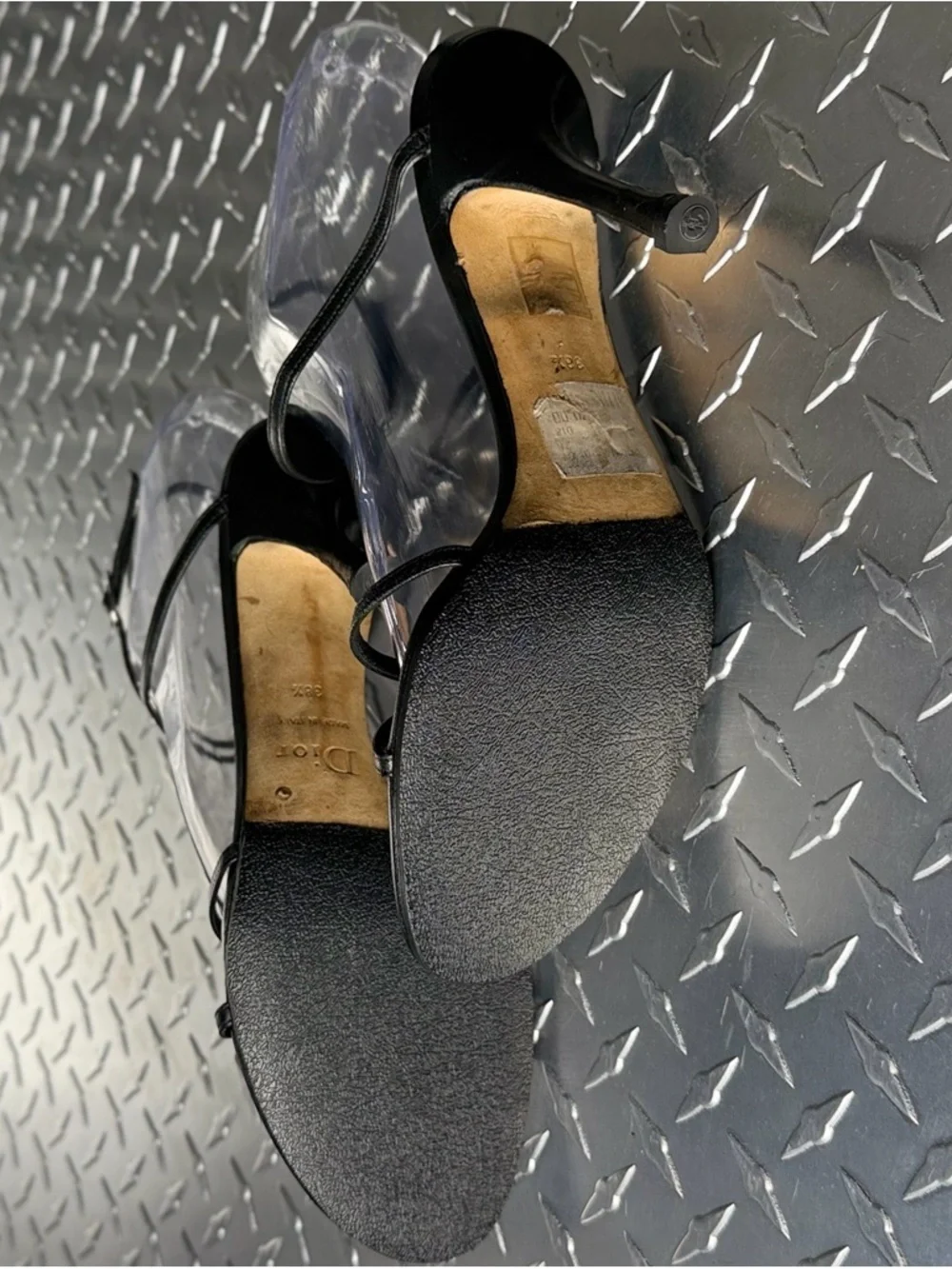 Dior Vintage Logo Spell Out Heels in Black 38.5 - Picture 4 of 7